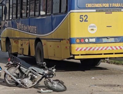 FALLECIÓ CONDUCTOR DE MOTO QUE COLISIONÓ CON ÓMNIBUS